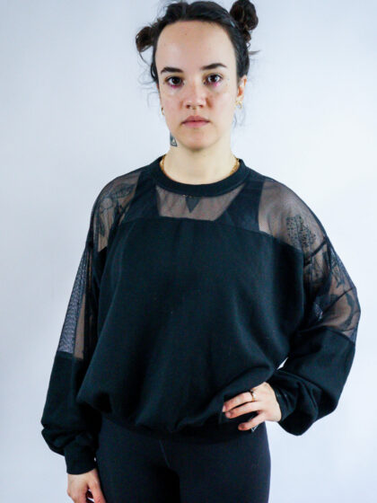 mesh sweatshirt