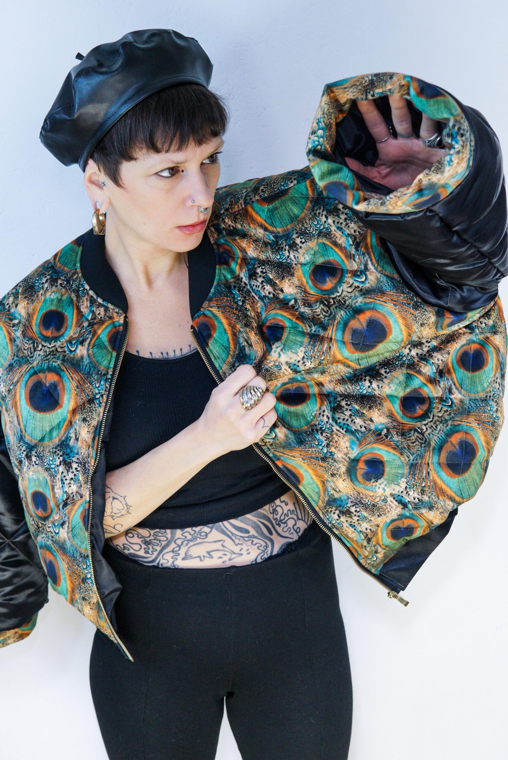 pillow jacket// peacock feathers - Image 3