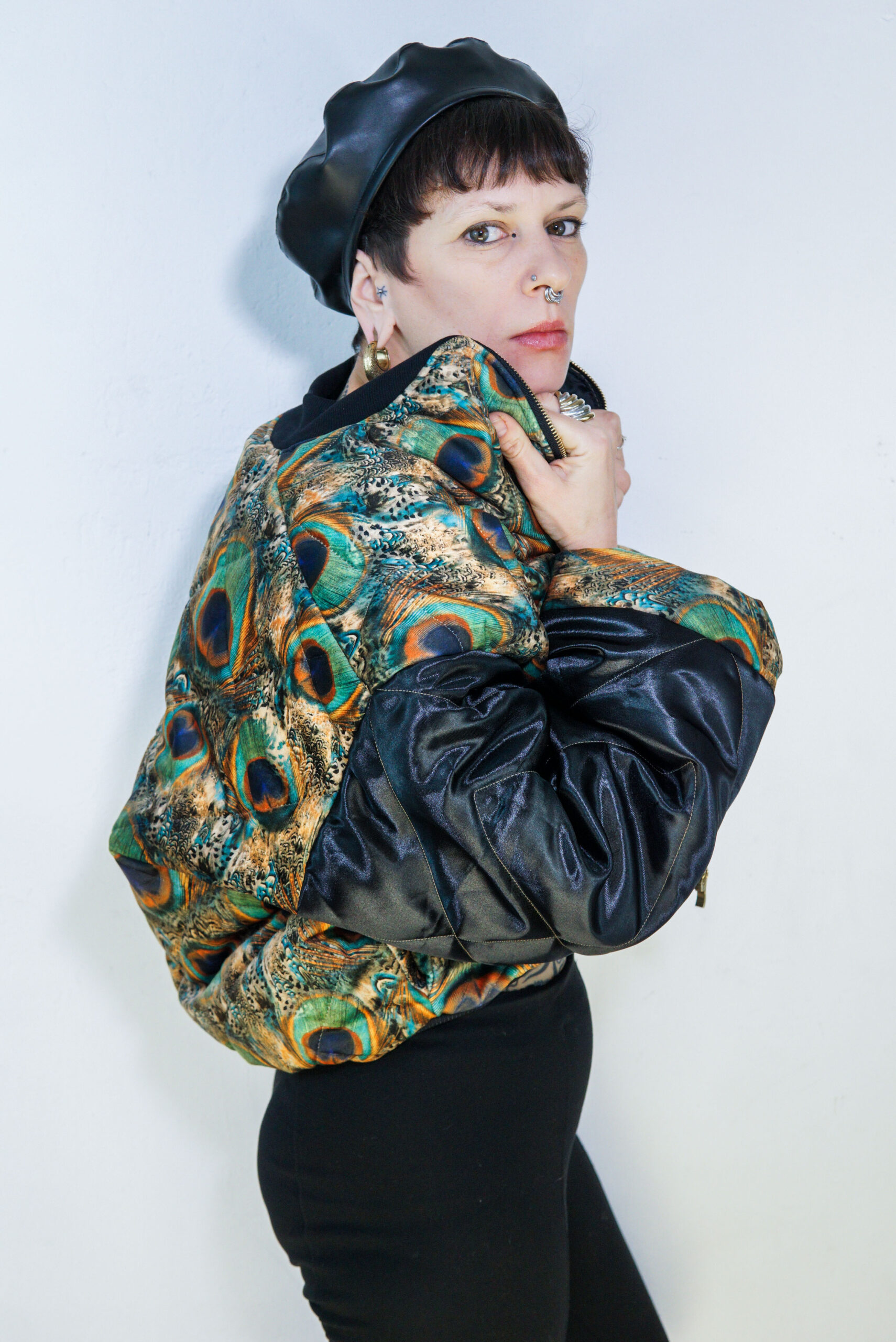 pillow jacket// peacock feathers - Image 2