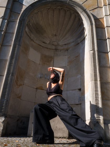 Black Block Trousers